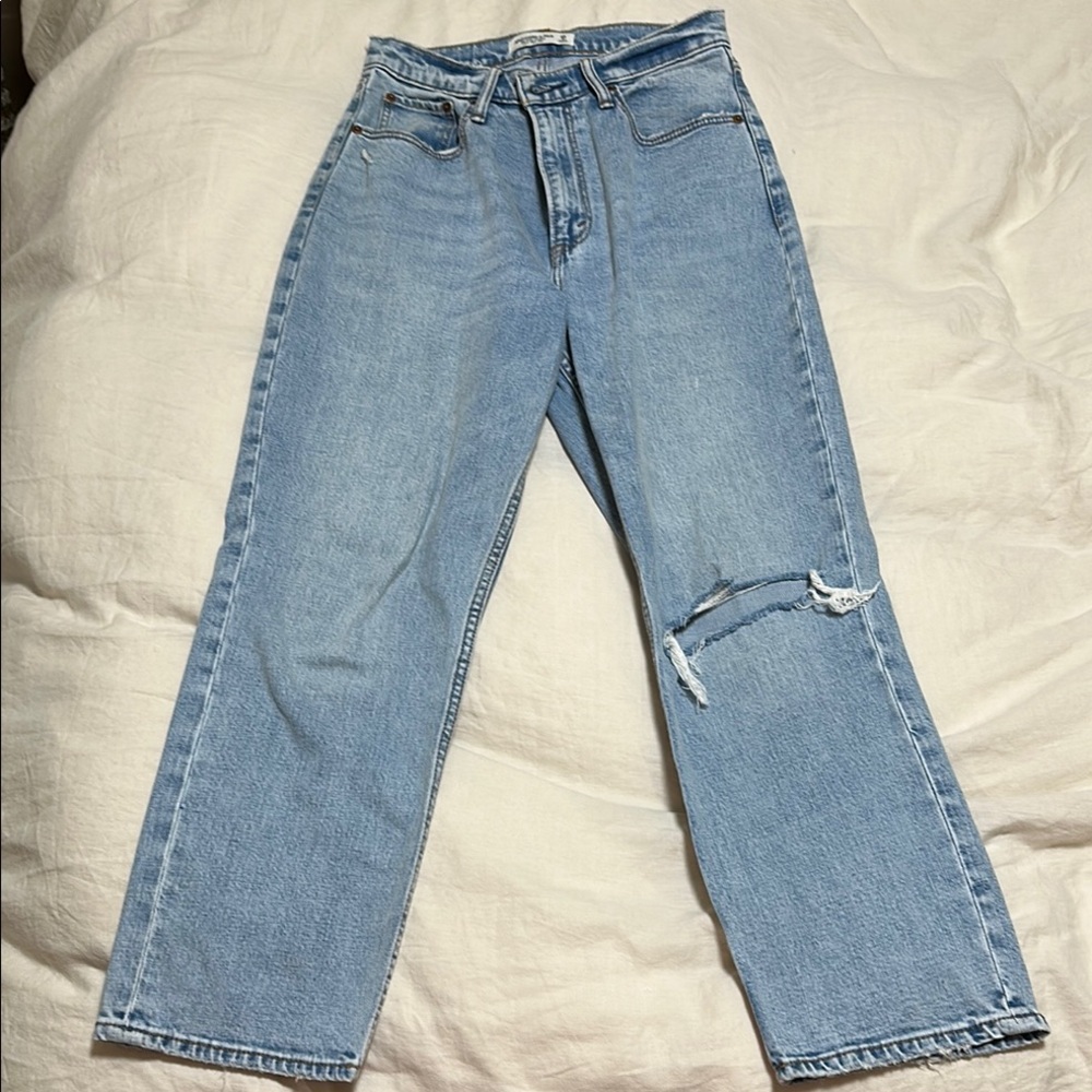 Abercrombie & Fitch Ankle Straight Ultra High Rise Jeans